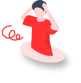 悩んでいる担当者のイラスト